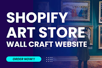 design art shopify store wall craft website digital product landing page shopify