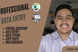 be your virtual assistant for data entry jobs