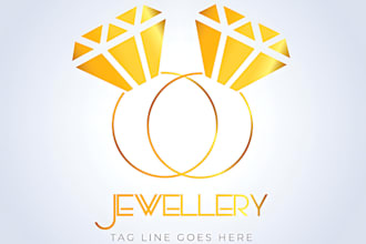 do modern luxury elegant gold silver jewelry logo design