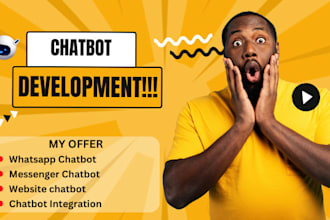 whatsapp chatbot, messenger chatbot, website chabot, chatbot expert, chatbot