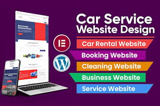 build car rental website, cleaning service website, business website
