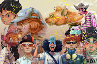do stylized portrait, either yourself, love ones and pets
