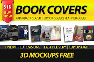 design minimalist book or ebook cover for amazon KDP