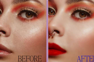 do  photo portrait,skin retouching and removing background