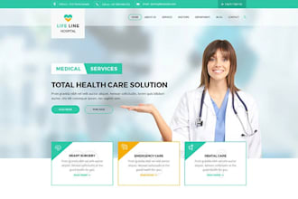 design hospital website, clinic and healthcare wordpress website