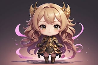 draw chibi character with cute art style