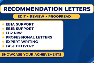 write a recommendation letter for uscis, eb1, eb2, o1