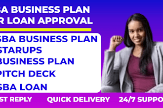 prepare an sba business plan for the sba loan