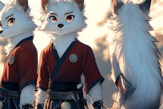 draw anime art, furry anime and original character for you