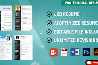 make a custom, professional CV or resume with a modern design