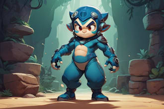 design a 2d cartoon character