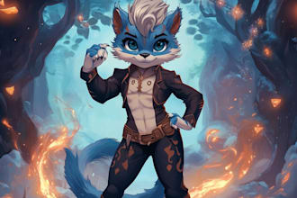 draw bara furry art character, fursona and anthro art
