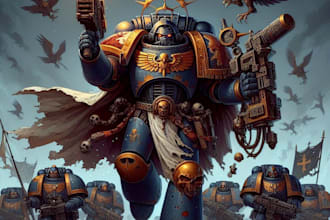 draw warhammer, warhammer painting, miniature painting, 40k