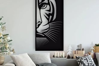 design custom metal wall art sign, vector design, laser cut