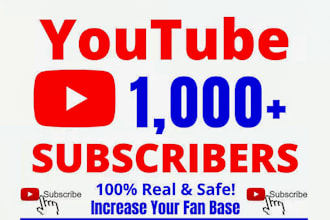 grow your youtube audience with 1000 real subscribers