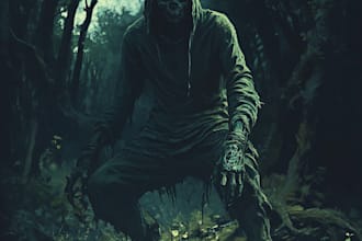 make a stunning horror character art