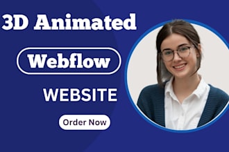 create 3d animated webflow website, threejs, spline animation and 3d shopify