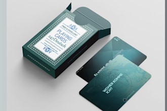 design card game template playing card frame box mockup flashcards board game