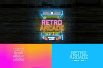 design modern and minimalist neon effect logo for you