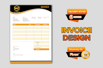 design a professional invoice template in ms word