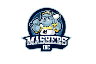 create monster inspired softball camps logo
