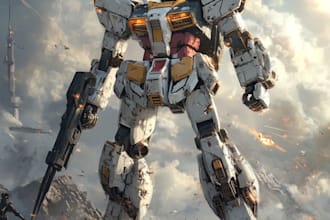 draw gundam, transformer, robot, armor, and mecha, concept
