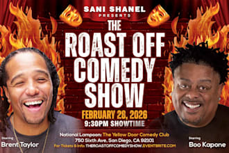 do standup comedy night show, open mic, laugh karaoke party flyer poster, ticket