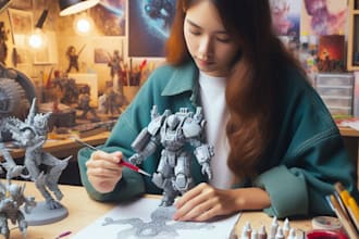 paint warhammer 40k character and creature