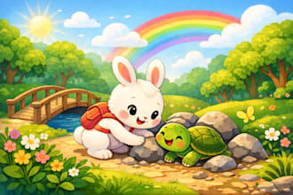 children book illustration and kid story book illustration