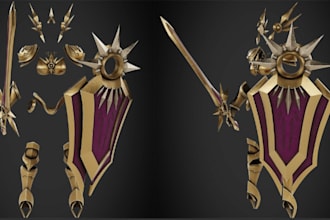 do 3d cosplay creation model wearable cosplay file anime pepakura knight manga