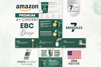 design high converting amazon a plus content or premium ebc