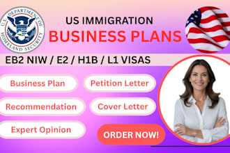write complete eb2 niw petition letter, expert opinion, business plan
