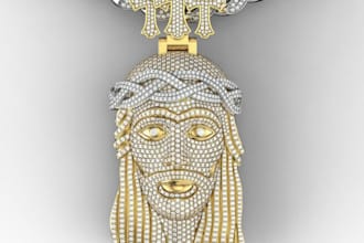 custom pendants design, hip hop jewelry style, jewelry cad design, 3d printing