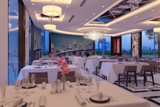 be your 3d exhibition visualizer,3d restaurant, kiosk, cafe shop, stand designer