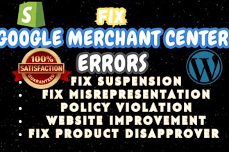do verified fix google merchant center suspension, misrepresentation issues