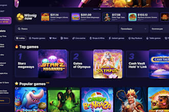 develop igaming website, sport bet website, slot, blackjack, crypto gamble site