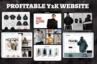 design y2k website y2k shopify website clothing brand streetwear shopify website