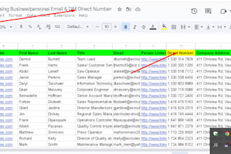 provide verified email and direct mobile numbers