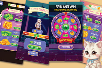 do 2d game UI UX design for you