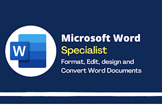 format, design, edit, create and fix microsoft ms word document