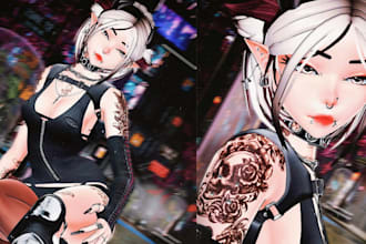 do vrchat avatar 3d model furry avatar fursona vtuber anime character vr world