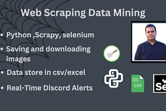 create web scraping bots and automation solutions