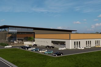 do 3d interior and exterior design for your warehouse