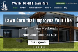 design a responsive lawn care, gardening, or pest control wordpress website