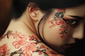 make a custom and professional japanese tattoo design