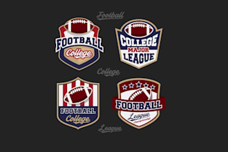 create high quality and beautiful american football logo design