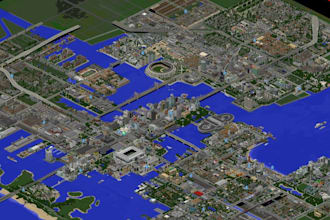 simulator map for your roblox game,city map terrain map,vector map illustration
