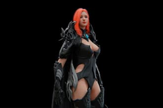 build stylized character, blender game model, uv mapping, 3d warrior, game asset