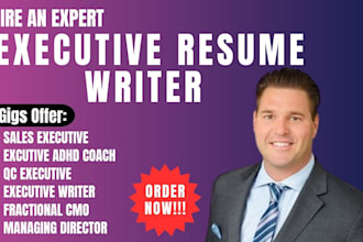 deliver the full executive resume for CEO, cto, cfo, cdo and executive director