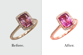 remove dust, improve shine, and retouch jewelry photos